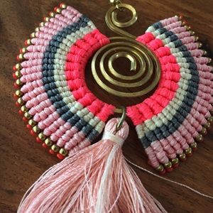 Handmade Woven Statement Earrings - Tulum, Mexico